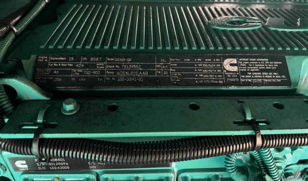 Cummins DFEK Standby Diesel Generator - Tier 2